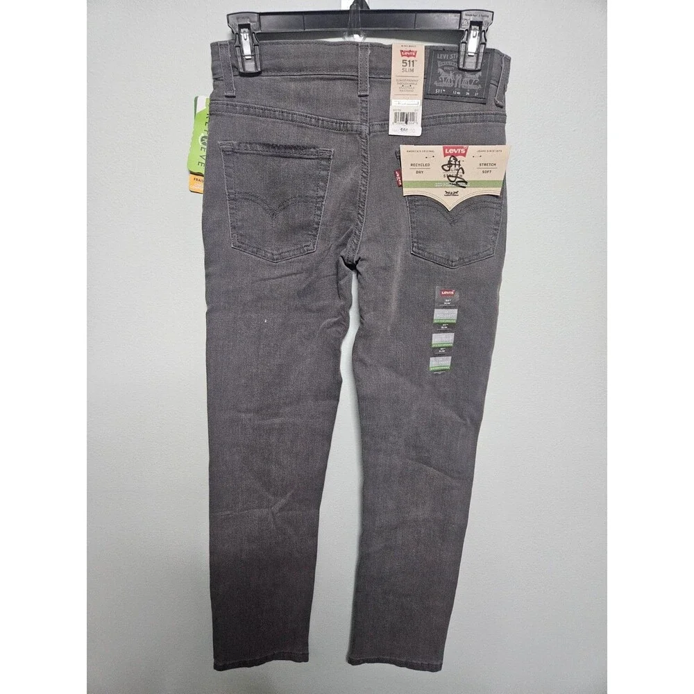 Boys Levis 511 Jeans Black Sz 12 W26 X 27L
